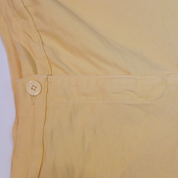 Aldo trevi yellow shorts size 8 zippered pockets cotton cargo style - Picture 5 of 10